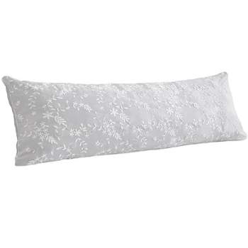 Sweet Jojo Designs Girl Body Pillow Cover (Pillow Not Included) 54in.x20in. Lace Grey