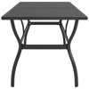 vidaXL Outdoor Dining Table Patio Table Porch Deck Garden Furniture Steel - 3 of 4