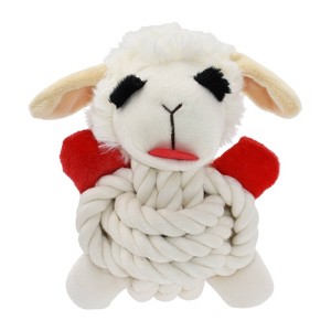 Multipet 6.5" Lamb Chop Rope Body Dog Interactive Plush Toy - 1 of 4