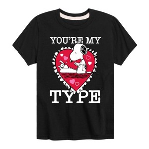 Boys' - Peanuts - You're My Type Short Sleeve Graphic T-Shirt - 1 of 4