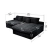 118.1"66.9" Plush Corduroy 2-Piece Modular Sectional Sofa with No Assembly Required and Comfortable Chaise Lounge - 4 of 4