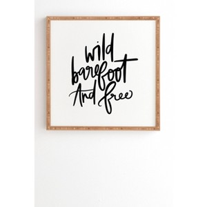 Chelcey Tate 'Wild Barefoot And Free' Framed Wall Art Black - Deny Designs - 1 of 4