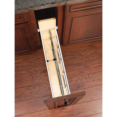 5-Inch Wooden and Metal Pull-Out Tray Organizer with Soft-Close