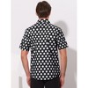 Lars Amadeus Men's Polka Dots Shirt Summer Short Sleeves Button Printed Dress Shirts - 3 of 4