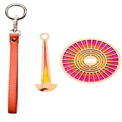 Portable Wrist Yarn Holder, Wrist Pendant Yarn Holder Spinner, Wooden Wrist Yarn Holder, With Wrist Strap, Mini Minder
