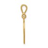 Black Bow Jewelry 14k Yellow Gold, Maci Collection, LG Filigree Script Initial V Pendant - 2 of 4