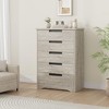 5 Drawer Dresser for Bedroom, Gray Chest of Drawers with Embedded Handles, Wooden Dresser Organizer - 4 of 4