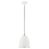 Livex Lighting Arlington 1 - Light Pendant in  White/Brushed Nickel - 4 of 4