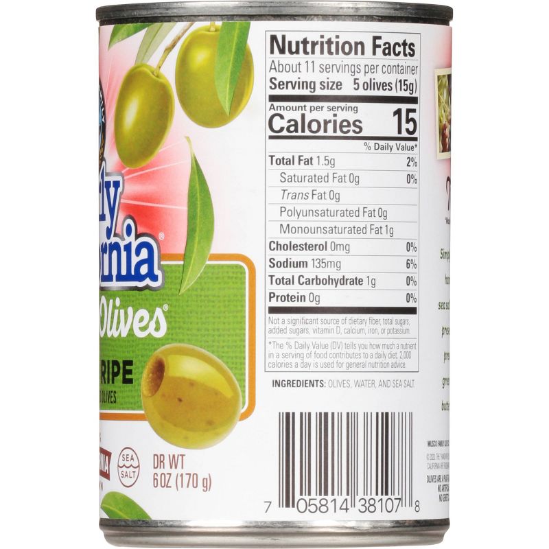 Early California Green Ripe Medium Pitted Olives - 6oz, 3 of 5