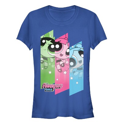 Juniors Womens The Powerpuff Girls Rainbow Trio T-shirt : Target