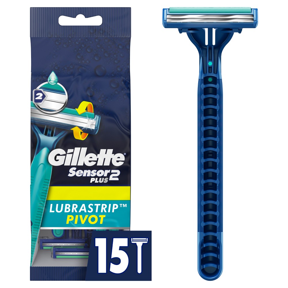 Photos - Shaver Gillette Sensor2 Plus Pivoting Head Men's Disposable Razors - 15ct 