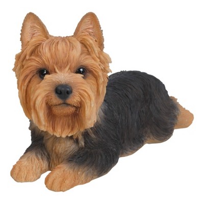 5" Polyresin Yorkshire Terrier Laying Down Statue Brown - Hi-Line Gift