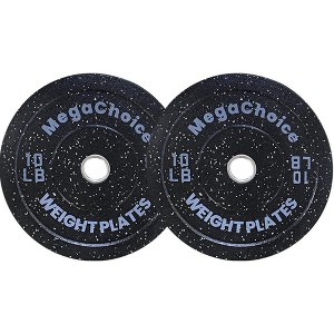 Bumper Weight Plates 2 Inch Barbell Plates Set of 2, Rubber Colored Weight Plates 10-45 Lbs for Home Gym Strength Training & Weightlifting - 1 of 4