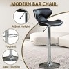 QingMoon Modern Bar Stools Set of 2, Adjustable Swivel Barstools, PU Leather Counter Height Chairs with Back and Footrest for Kitchen Island, Café - 3 of 4