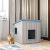 MooxvMoo Outdoor Cat House,Sloping Roof Design,Waterproof Resin Shelter for Indoor & Outdoor Use, Warm & Easy to Assemble - 4 of 4