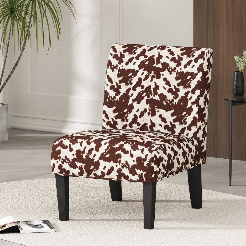 Kassi Cowhide Print Upholstered Accent Chair - Christopher Knight Home, 3 of 6