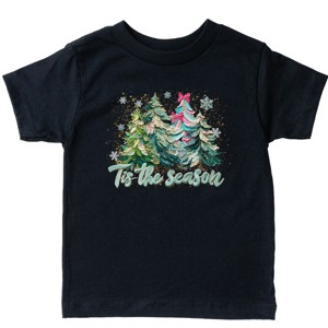 Tis The Season Painted Trees - Toddler Short Sleeve Graphic T-Shirt - 1 of 4