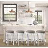 TOAOTBNBO 360° Swivel Bar Stools Set of 2, Upholstered Barstools with Robust Legs, Wood Bar Chair for Kitchen - 4 of 4
