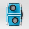 Polyester Canvas Rectangle Sling Top Folding Ultra Compact Outdoor Portable Side Table Blue - Sun Squad™: With Mesh Cup Holders - 3 of 3