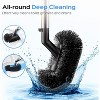 Toilet Plunger and Brush 2-in-1 Set, Stainless Steel Rustproof Combo with Deep Cleaning Curved Bristles for Family Bathroom - 2 of 4