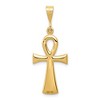 Black Bow Jewelry 14k White or Yellow Gold Reversible Ankh Cross Pendant, 14 x 35mm - 3 of 4