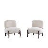 CAVINAS 25.5" Modern Boucle Accent Chair with Solid Wood Frame, Minimalist Lounge Armchair for Living Room, Bedroom, Office - 2 of 4
