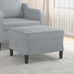 vidaXL Footstool Light Gray 23.6 in.x19.7 in.x16.1 in. Fabric - 1 of 4