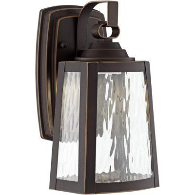 Minka Lavery Vintage Outdoor Wall Light Fixture Oil Rubbed Bronze LED 10 3/4" Clear Water Bell Glass for Post Exterior Porch Patio