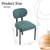 Sapphtopaz Modern Dining Chair Set of 2 Mid-Century Boucle Upholstered Chair with Backrest and Black Metal Leg Chairs for Dining Room, Kitchen - 4 of 4