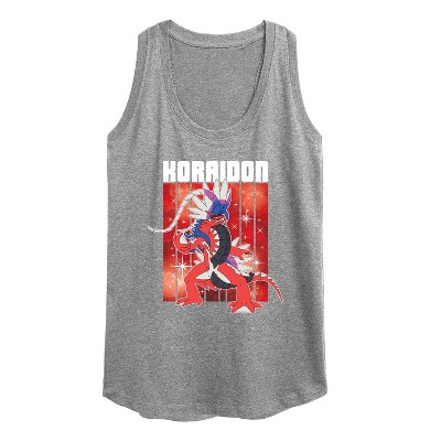 Women's Pokémon Koraidon Legend Graphic Racerback Tank - Heather Grey - 2 X-Large