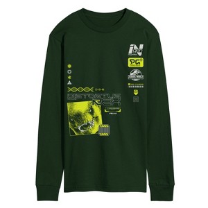 Men's - Jurassic World: Rebirth - Distortus Rex Long Sleeve Graphic T-Shirt - 1 of 2