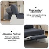 Rocking Chair for Nursery with Adjustable Backrest, Footrest, Modern Upholstered Plush Seating, High Backrest, Side Pocket, Glider Recliner Chair - 4 of 4