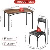 Dining Table Set, Kitchen Table Chairs Set with 2/4 Upholstered Chairs for Kitchen, Small Space - 3 of 4