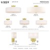 Livex Lighting Meridian 4 - Light Semi-Flush Mount in  Satin Brass - 3 of 3