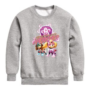 Boys' - Paw Patrol - Adventure Citys Heroes Graphic Long Sleeve Fleece Sweatshirt - 1 of 4