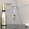 Dinewares Red Wine Glasses with Diamond Rhinestone Accent - 18 oz, 10 Inches Tall - Perfect Glasses for Bride and Groom - 3 of 4