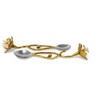 Classic Touch Set of 4 Gold Dessert Spoons with White Enamel Flowers - 2 of 3