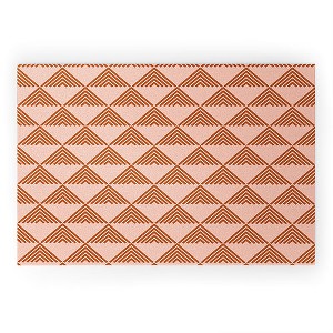 June Journal Triangular Lines in Terracotta Looped Vinyl Welcome Mat - Society6 - 1 of 4