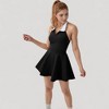 Anna-Kaci Active Women's Sleeveless Tennis Dress with Contrast Polo Collar and Flared Skirt Design - 3 of 4