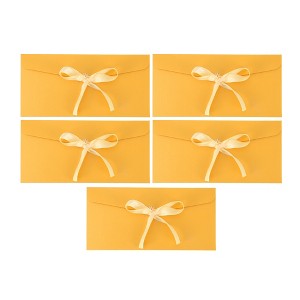 Unique Bargains Bow Tie Design Invitation Envelopes for Greeting Cards Wedding Birthday Christmas 5 Pcs - 1 of 4