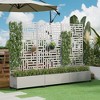 Wooakway 72"H Metal Planter Box with Trellis Raised Garden Bed with Arbor Privacy Screen with Wheels - 2 of 4