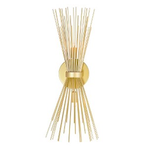 CWI Lighting Savannah 2 Light Wall Sconce With Gold Leaf Finish - 1 of 4