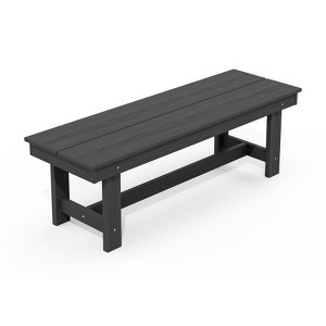 Hyleory HDPE Outdoor Patio Dining Bench - Durable & Weather Resistant Simple Stool - 1 of 4