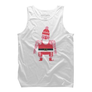 Men's Design By Humans Tattoo Santa By kevingarrison Tank Top - 1 of 3