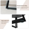 47.2" Circle Farmhouse Dinning Table with Open Shelf for Kitchen, Dining Room, Living Room - 4 of 4