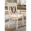 Kumasinova Set of 2 Dining Chair – Pine Veneer, Armless Chair with Transitional Double-X Back, Dining Room Side Chair, Wooden Kitchen Chair - 2 of 4