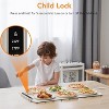 White Electric Food Warmer Mat – Adjustable 3-Level Silicone Heating Tray with Timer & Safety Lock for Family Meals - 4 of 4