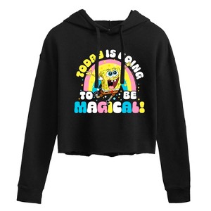 Women's - SpongeBob SquarePants - Today Is Going To Be Magical Cropped Graphic Hoodie - 1 of 4
