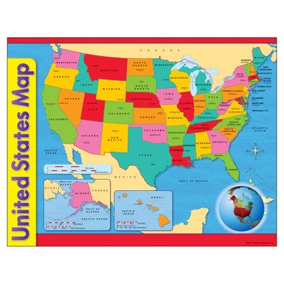TREND United States Map Learning Chart, 17" x 22"