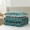 Nestl Modern Comforter Set, 3 Piece Botanical Bedding Set, Reversible Comforter Bed Set - 4 of 4